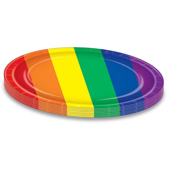 Beistle Rainbow Paper Plates